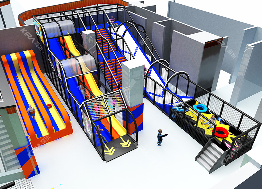 這種一蹦床為主，多種游樂項目結合的運動公園，是當下非常受年輕人喜愛的。